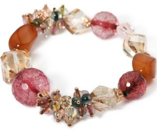 Handmade Crystal Agate Charming Bracelet