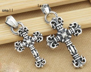 925 Thai Silver mini cross pendant men's pendants