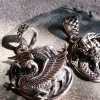 Handmade Silver Dragon Phonix Pendants for Lovers