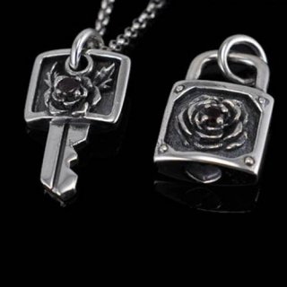 Handmade Thailand Silver Key Locket Lover's Pendants