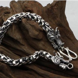 Handmade Dragon Bracelet 925 Silver Bracelet for Men