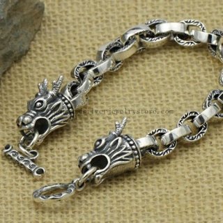 Handmade Dragon Bracelet Thai Silver Bracelet for Men