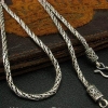 4MM Handmade Thailand Sterling Silver Necklace for Men