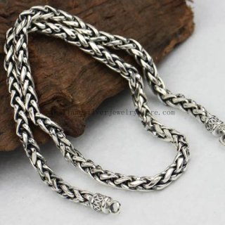 6MM Thai Silver Longevity Necklace for Men