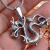 Handmade Thai Silver Dragon Pendant for Men