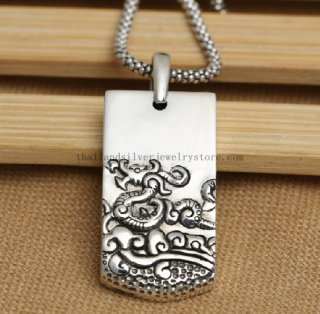 Handmade Thai 925 Silver the Chinese Zodiac Dragon Animal Pendan