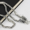 3.2MM Thai Silver Dragon Longevity Lucky Necklace