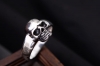 s925 sterling silver punk personality ring for men Thai silver retro skull ring trendy domineering exaggerated index finger ghos