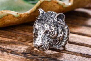 S925 Silver Thai silver tiger year of birth tiger silver ring man domineering Ring Index Finger Tiger Head