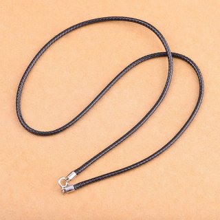 S925 sterling silver necklace clasp personalized fashion men and women necklace with pendant necklace leather cord versatile swe