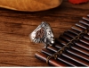 S925 Sterling Silver Retro Thai silver angel Maria Skull Demon between good and evil man-style index ring