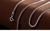 S925 sterling silver minimalist trend box chain unisex smooth round ring chain long sweater chain silver necklace