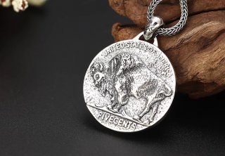 S925 sterling silver jewelry, popular creative Anubis dog head pendant, vintage Thai silver men's necklace