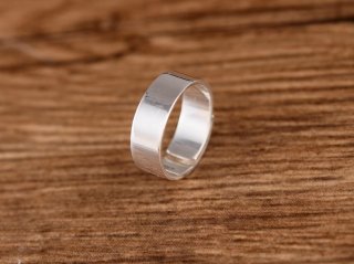 s999 solid silver jewelry open glossy sterling silver couple ring men and women wide version silver tail ring