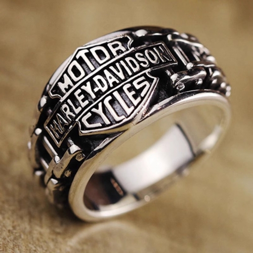 S925 sterling silver personalized men's index ring domineering motorcycle retro Thai silver fashion ring couple ring