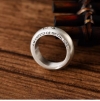 S925 Sterling Silver Retro Thai silver romantic figure 1314 couples ring fashion couples frosted index ring