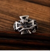 s925 sterling silver retro domineering men's fashion trend European and American cross python wrapped around Thai silver retro r