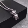 S925 Pure Silver New Fashion Retro Thai Silver Korean Version Cute Little Pig Movable Pendant for Men and Women