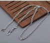 s925 sterling silver jewelry retro palace smile graffiti ring riding whip chain necklace couple autumn and winter sweater chain