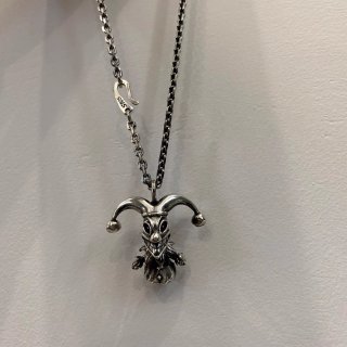 Dark Series S925 Sterling Silver Jewelry, Unisex Sweater Chain with Unique Clown and 3D Skull Pendant