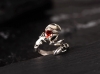 S925 sterling silver vintage Thai silver ring silver Scorpio personality zircon tail ring men domineering open scorpion ring