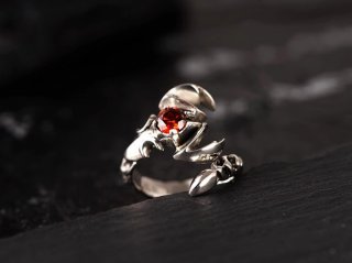 S925 sterling silver vintage Thai silver ring silver Scorpio personality zircon tail ring men domineering open scorpion ring