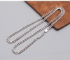 s925 sterling silver Japanese and Korean simple retro horsewhip necklace for single women, trendy men, versatile hip-hop sweater