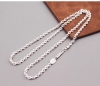 S925 sterling silver simple round ring necklace for men and women, versatile and stylish clavicle chain for daily wear and Kore