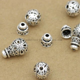 Handmade 925 Silver Three-holed Guru Bead for Mala