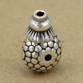 Handmade 925 Silver Guru Bead Three-holed Bead