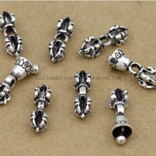 Handmade 925 Silver Tibetan Dorje and Bell Bead