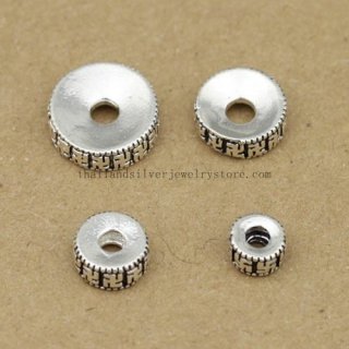 Handmade Thai 925 Silver Fng Shui Wanzi Space Beads