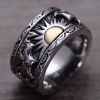 S925 sterling silver vintage Thai Silver Men's fashion domineering rings Indian flying eagle spread wings European and n letteri