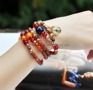 Handmade Crystal Bracelet Beaded Necklace with Buddha