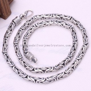 4MM Thailand 925 Silver Longevity Necklace