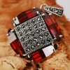 Handmade Thai Silver Garnet Lucky Pendant