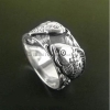 Handmade Thai 925 Silver Double Fish Ring for Women