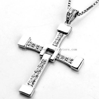 925 Silver Cross Pendant--- Fast & Furious Pendant Necklace